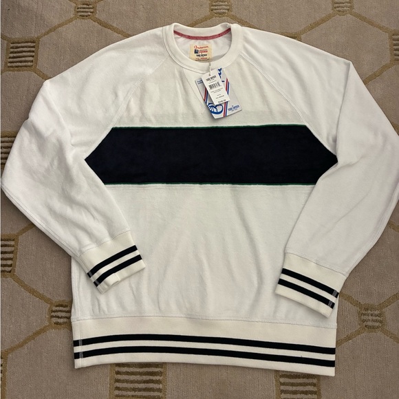NWT Todd Snyder X Champion Terry Colorblock Sweatshirt